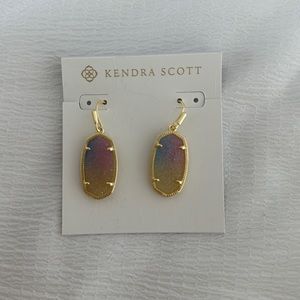 Kendra Scott small Elle rainbow earrings NWOT